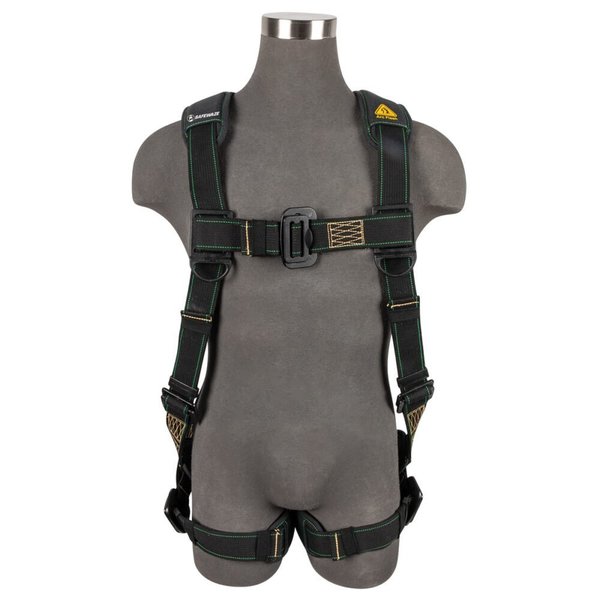 Safewaze Arc Flash Full Body Harness: DE 1D, DE MB Chest/Legs, M 020-1292